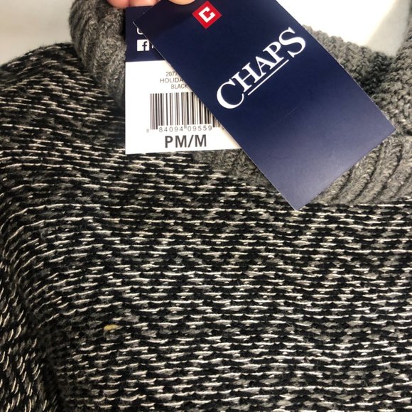 Holiday sweater size M  New with tag. grey & white& black - Picture 5 of 10
